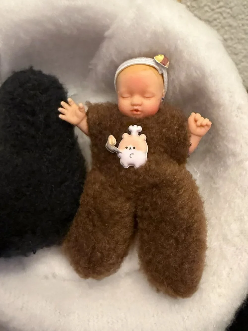Plush Jumpsuit for Mini ZURU Dolls | Handmade 2.5 Inch Doll Clothes
